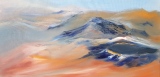 Timanfaya  Lanzarote. Huile. 40 X 80 - Paysages Canaries