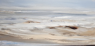 Sans limite. 30X60. Acrylique sur toile de lin. - Paysages