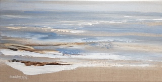 Elle m'apaise. 30X60. Acrylique sur toile de lin. - Paysages
