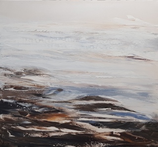 C'est là-bas.  80X80. Acrylique - Paysages