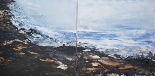Remu ménage. Acrylique. 80X80X2 - Paysages