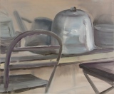 La chaise 55x45 Huile - Natures mortes