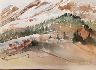 Grand Bornand. Aquarelle Carnet de voyage. 2026 - Aquarelles