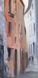 Rue village Horta 40x80 Huile - Paysages Italie