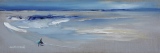Plage bleue Huile  20X50 - Côte Californienne