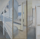 Villa Savoye  (40 x 80) x 3 Huile. Vendu - Diptyques triptyques