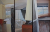 At home  (40 x 80) x3 Huile - Diptyques triptyques