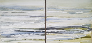 Force tranquille. 30X30  X2  Acrylique - Diptyques triptyques